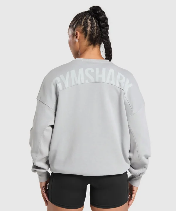 Online Gymshark Power Washed Sweatshirt SilverGrey