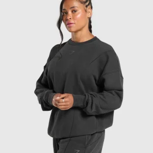 Clearance Gymshark Power Washed Sweatshirt Black