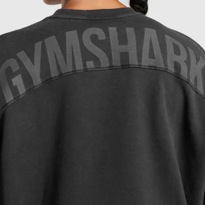 Clearance Gymshark Power Washed Sweatshirt Black