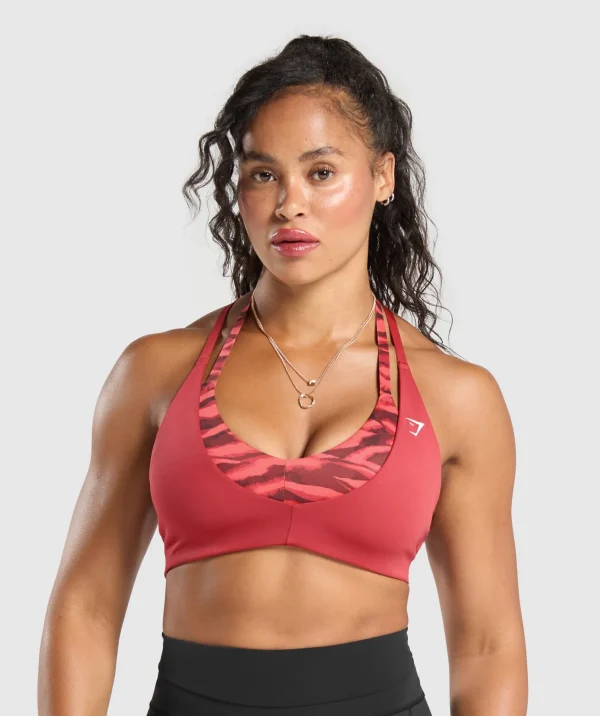 Sale Gymshark Power x T Back Sports Bra VarsityPink