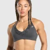 Online Gymshark Power x T Back Sports Bra AsphaltGrey/OnyxGrey