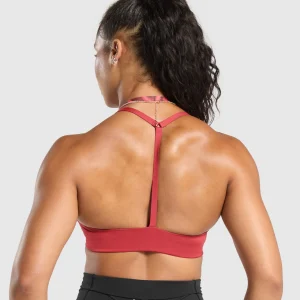 Sale Gymshark Power x T Back Sports Bra VarsityPink