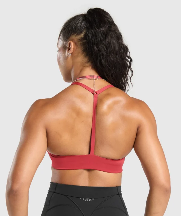 Sale Gymshark Power x T Back Sports Bra VarsityPink