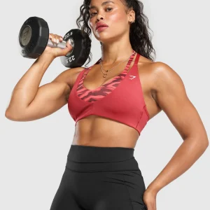 Sale Gymshark Power x T Back Sports Bra VarsityPink