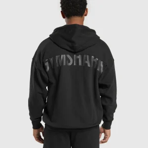 Discount Gymshark Power Zip Hoodie Black