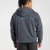 Hot Gymshark Power Zip Hoodie CosmicGrey