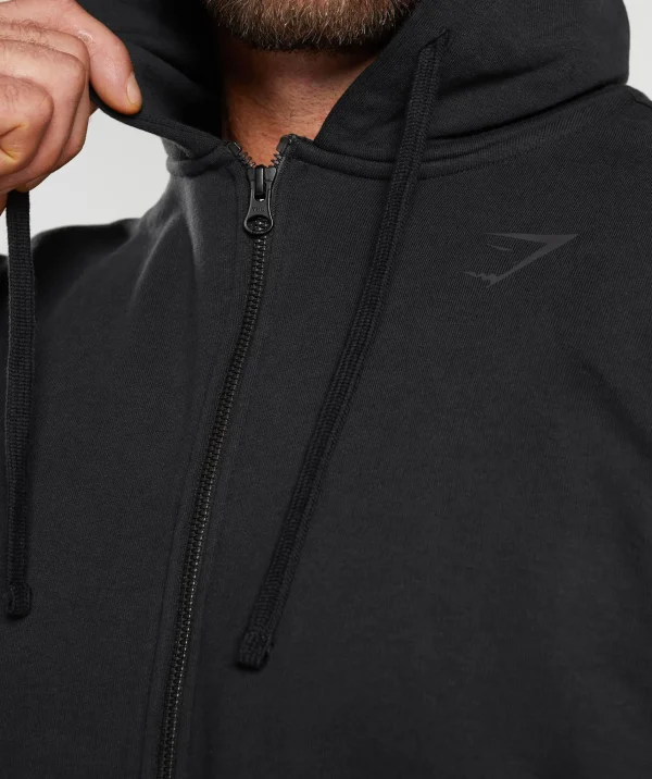 Discount Gymshark Power Zip Hoodie Black