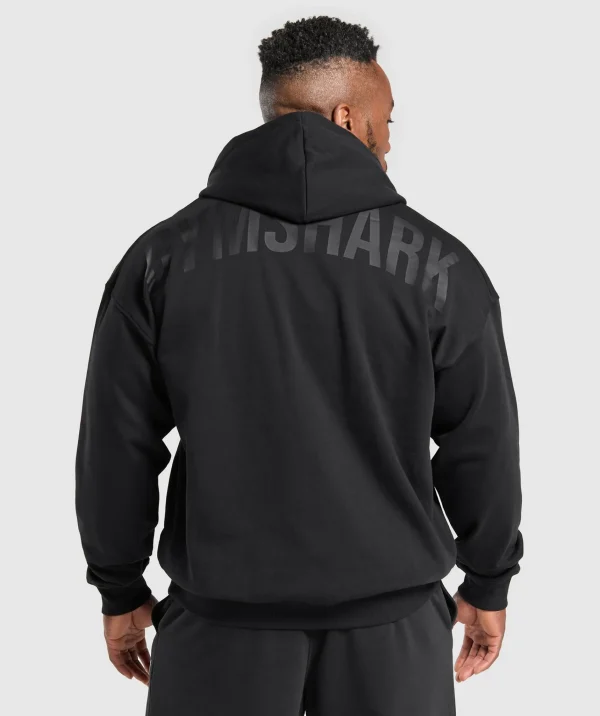 Online Gymshark Power Zip Up Hoodie Black