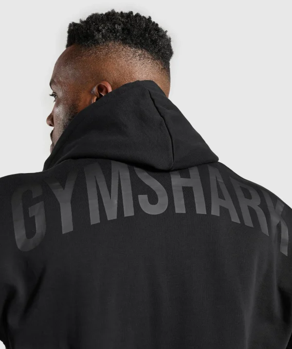 Online Gymshark Power Zip Up Hoodie Black