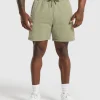 Discount Gymshark Premium Legacy Shorts NaturalSageGreen