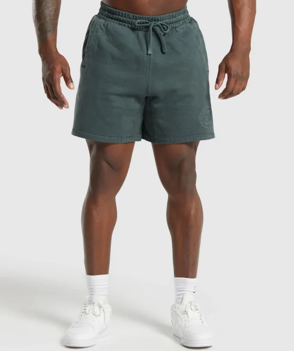 Outlet Gymshark Premium Legacy Shorts CargoTeal