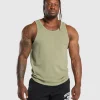 Online Gymshark Premium Legacy Tank NaturalSageGreen