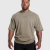 Discount Gymshark Premium Legacy T-Shirt CamoBrown