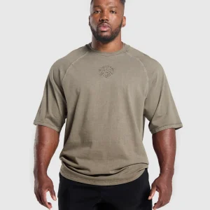 Discount Gymshark Premium Legacy T-Shirt CamoBrown