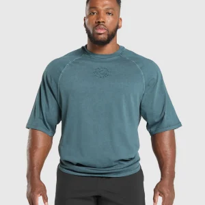 Fashion Gymshark Premium Legacy T-Shirt CargoBlue