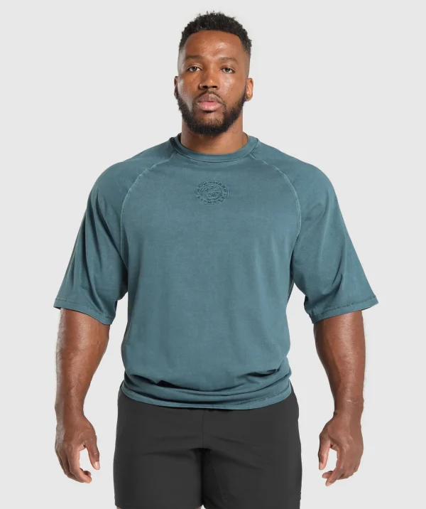 Fashion Gymshark Premium Legacy T-Shirt CargoBlue