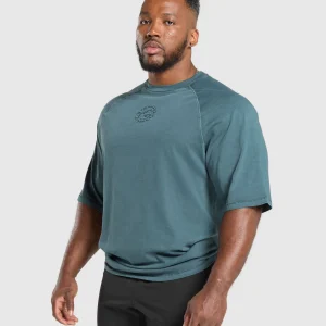 Fashion Gymshark Premium Legacy T-Shirt CargoBlue