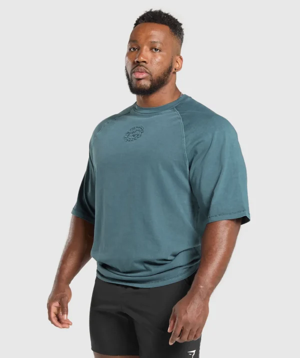 Fashion Gymshark Premium Legacy T-Shirt CargoBlue