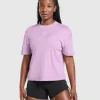 Hot Gymshark Premium Legacy Washed Oversized T-Shirt WarmLilac