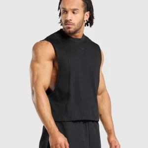 Discount Gymshark Premium Lifting Boxy Cut Off Tank Black