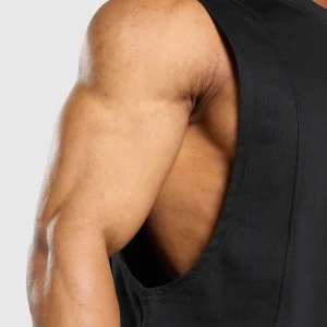 Discount Gymshark Premium Lifting Boxy Cut Off Tank Black