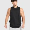 Sale Gymshark Premium Lifting Drop Arm Tank Black