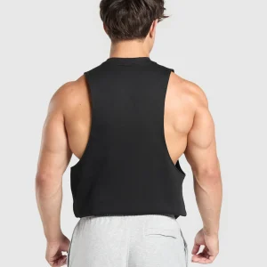 Sale Gymshark Premium Lifting Drop Arm Tank Black