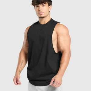 Sale Gymshark Premium Lifting Drop Arm Tank Black