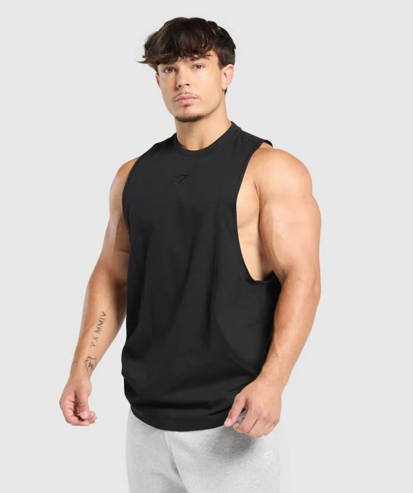 Sale Gymshark Premium Lifting Drop Arm Tank Black