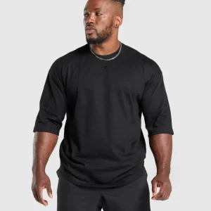 Hot Gymshark Premium Lifting T-Shirt Black