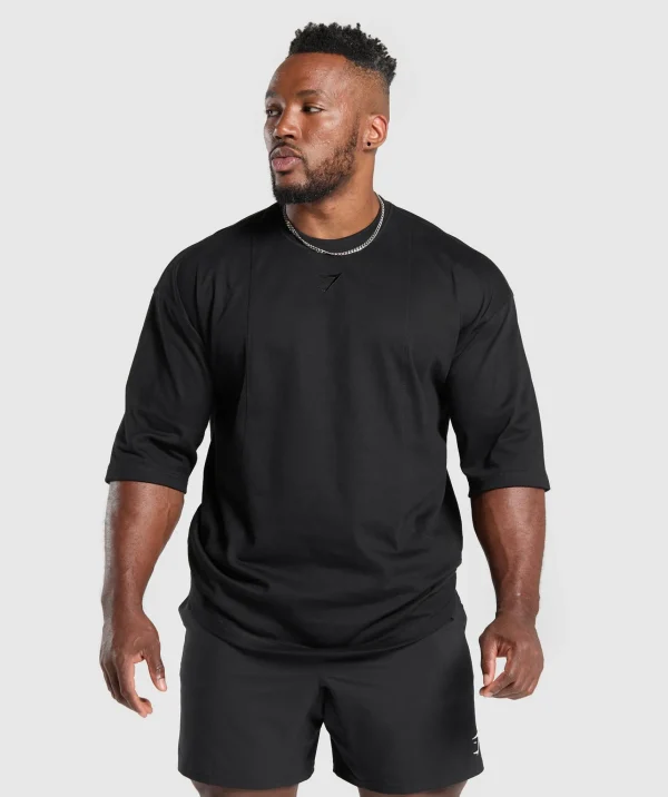 Hot Gymshark Premium Lifting T-Shirt Black