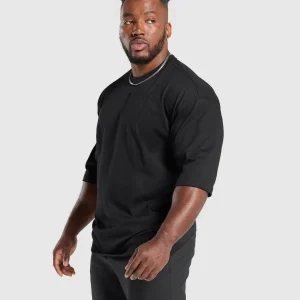 Hot Gymshark Premium Lifting T-Shirt Black