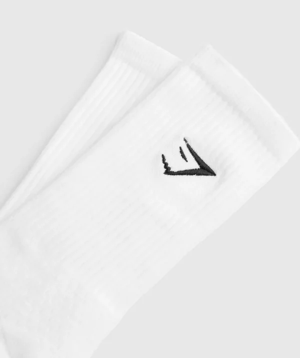 Discount Gymshark Premium Sharkhead Crew Single White