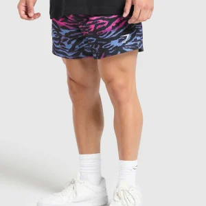 Discount Gymshark Printed Mesh 5" Shorts PhysicalPink