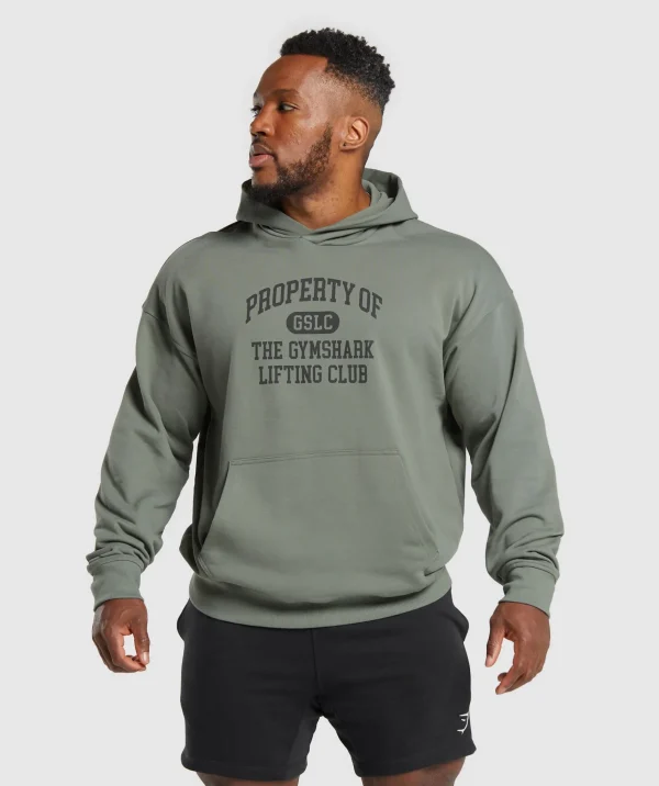 Online Gymshark Property Of Hoodie UnitGreen