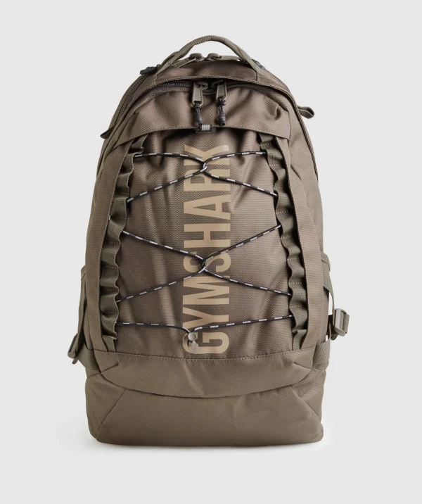 Outlet Gymshark Pursuit Backpack CamoBrown/CementBrown