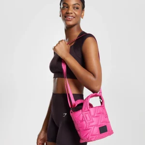 Hot Gymshark Quilted Mini Tote BoldMagenta