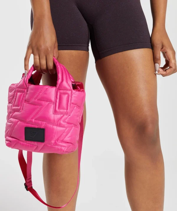 Hot Gymshark Quilted Mini Tote BoldMagenta