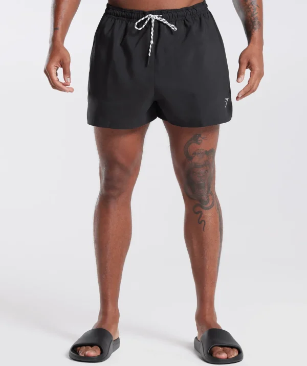 New Gymshark 3" Swim Shorts Black