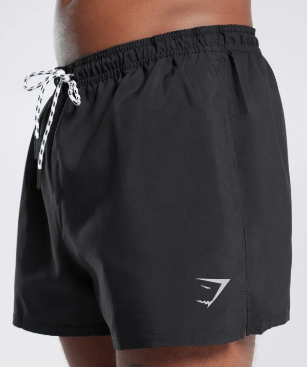 New Gymshark 3" Swim Shorts Black