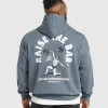 Hot Gymshark Raise the Bar Hoodie IronBlue