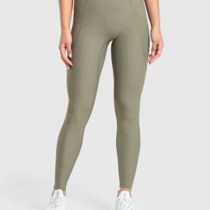 Discount Gymshark Raw Cut Legging BaseGreen