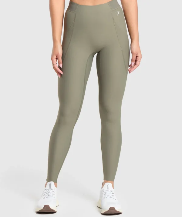 Discount Gymshark Raw Cut Legging BaseGreen