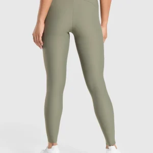 Discount Gymshark Raw Cut Legging BaseGreen