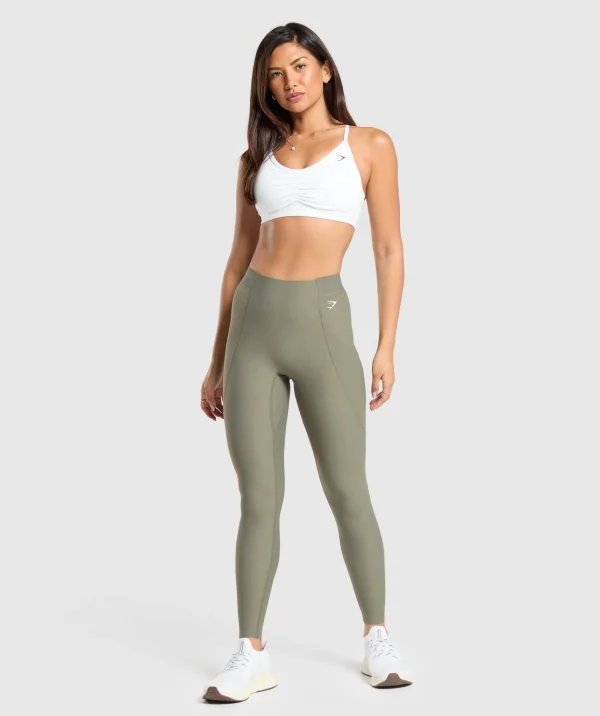 Discount Gymshark Raw Cut Legging BaseGreen