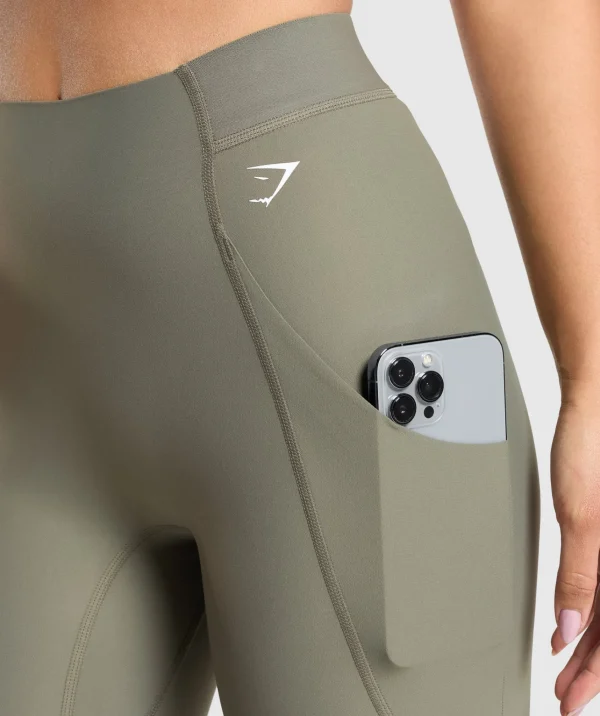 Discount Gymshark Raw Cut Legging BaseGreen