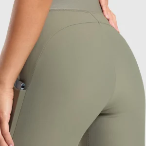 Discount Gymshark Raw Cut Legging BaseGreen