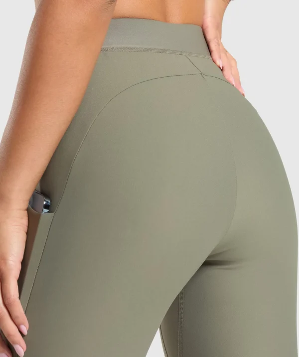 Discount Gymshark Raw Cut Legging BaseGreen