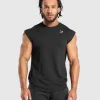 Clearance Gymshark React Cut Off Tank Black