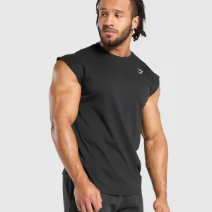 Clearance Gymshark React Cut Off Tank Black